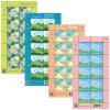 New Year 2024 Postage Stamps Full Sheet Set - Auspicious words on the meaningful backgrounds [Spot UV on the words]