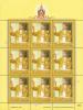 (1st Series) H.M. the King's 80th Birthday Anniversary Commemorative Stamp Full Sheet of 9 Stamps [Gold foil stamping, Vanished & Embossed]
