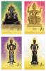 แสตมป์ชุดเทพเจ้าฮินดู - ภาพพระคเณศ พระพรหม พระนารายณ์ และพระศิวะ