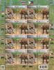 70th Anniversary of Diplomatic Relations between Thailand and the Philippines Full Sheet of 8 Sets -  Elephant and Buffaloe