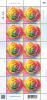 Symbol of Love 2023 Postage Stamp Full Sheet - Rainbow Rose [Special colour with Fragrance]